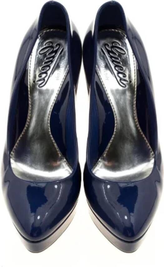 Gucci Vintage Pre-owned Leather heels Blue Dames