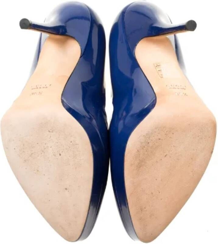 Gucci Vintage Pre-owned Leather heels Blue Dames