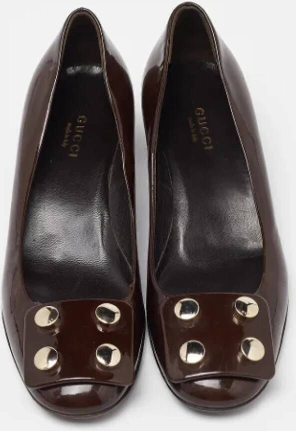 Gucci Vintage Pre-owned Leather heels Brown Dames