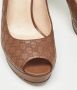 Gucci Vintage Pre-owned Leather heels Brown Dames - Thumbnail 8