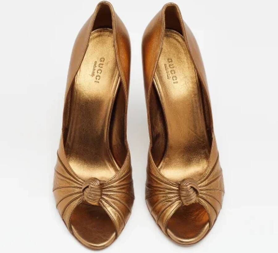 Gucci Vintage Pre-owned Leather heels Brown Dames