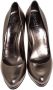 Gucci Vintage Pre-owned Leather heels Gray Dames - Thumbnail 2