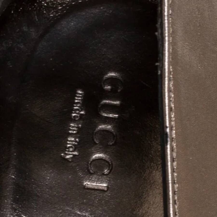 Gucci Vintage Pre-owned Leather heels Gray Dames