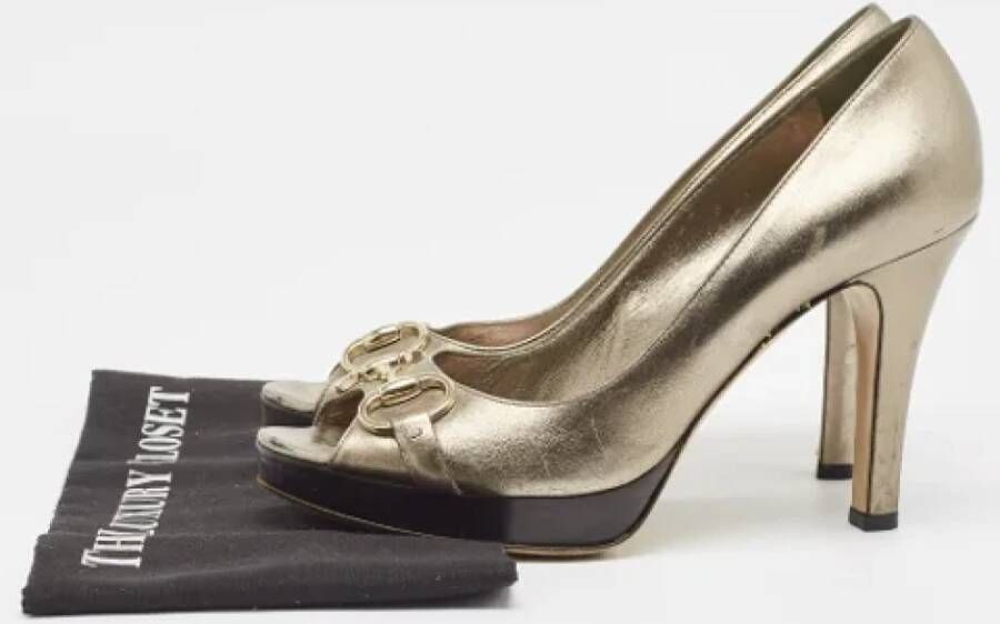 Gucci Vintage Pre-owned Leather heels Gray Dames