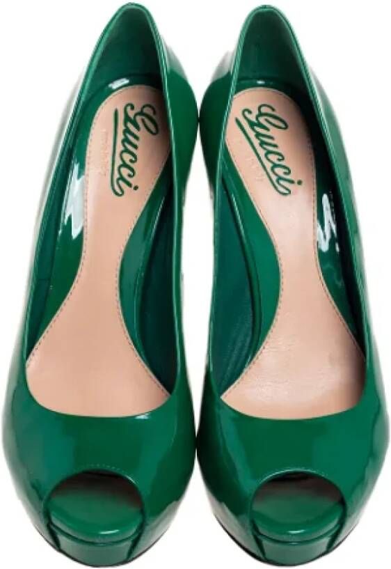 Gucci Vintage Pre-owned Leather heels Green Dames