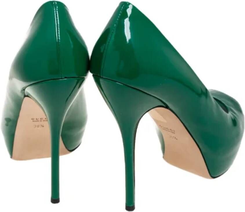 Gucci Vintage Pre-owned Leather heels Green Dames