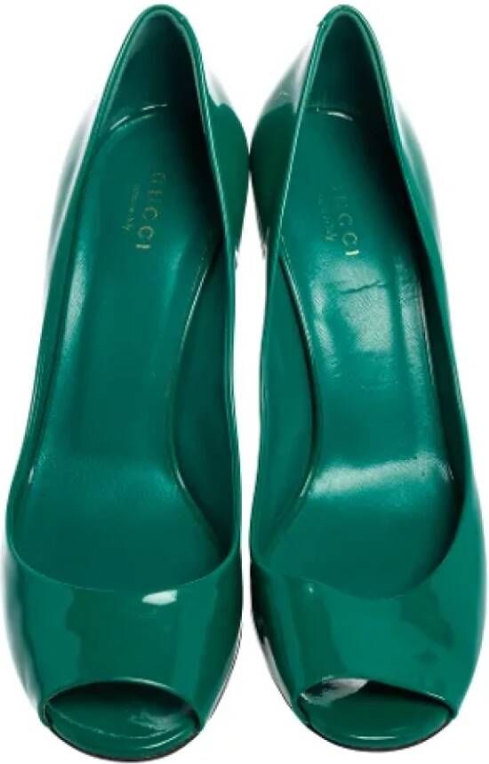 Gucci Vintage Pre-owned Leather heels Green Dames