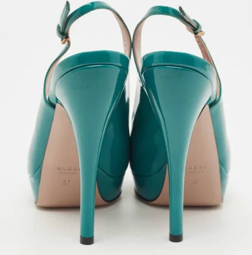 Gucci Vintage Pre-owned Leather heels Green Dames