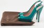 Gucci Vintage Pre-owned Leather heels Green Dames - Thumbnail 9