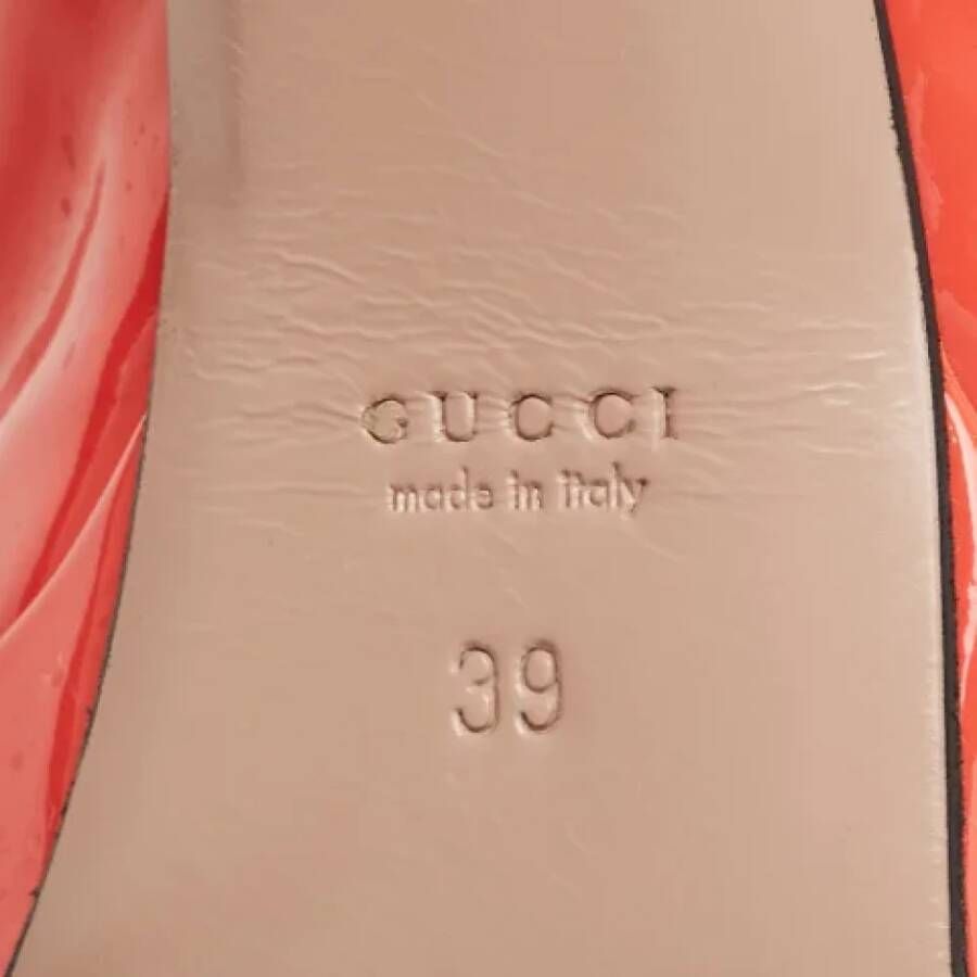 Gucci Vintage Pre-owned Leather heels Orange Dames