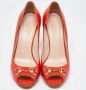 Gucci Vintage Pre-owned Leather heels Orange Dames - Thumbnail 3