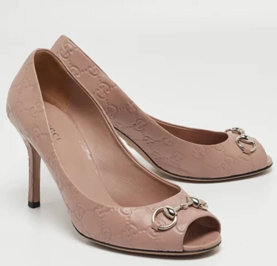 Gucci Vintage Pre-owned Leather heels Pink Dames