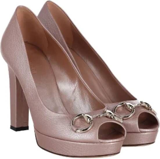 Gucci Vintage Pre-owned Leather heels Pink Dames