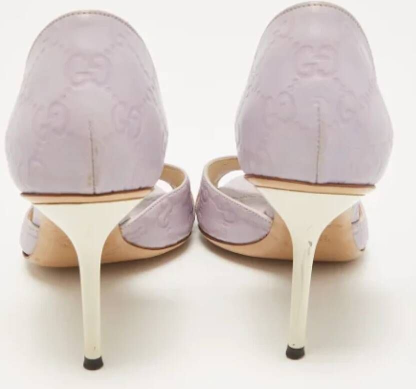 Gucci Vintage Pre-owned Leather heels Purple Dames