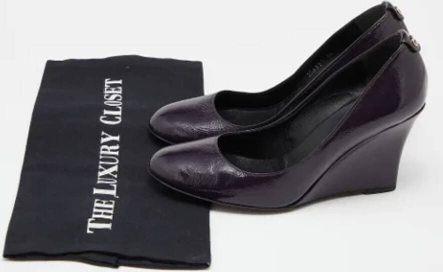 Gucci Vintage Pre-owned Leather heels Purple Dames