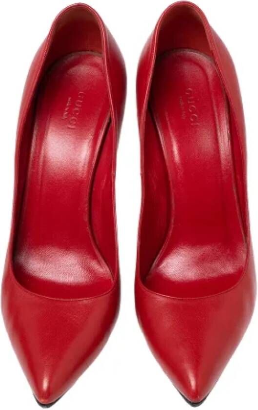 Gucci Vintage Pre-owned Leather heels Red Dames