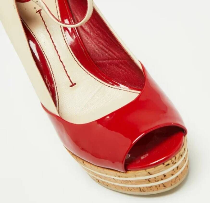 Gucci Vintage Pre-owned Leather heels Red Dames