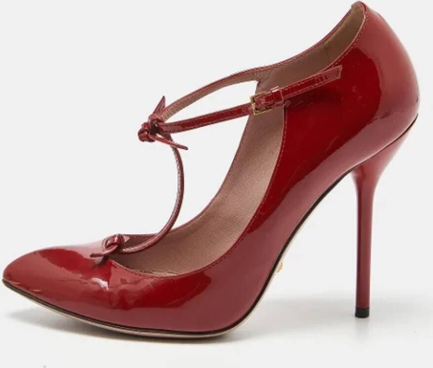 Gucci Vintage Pre-owned Leather heels Red Dames