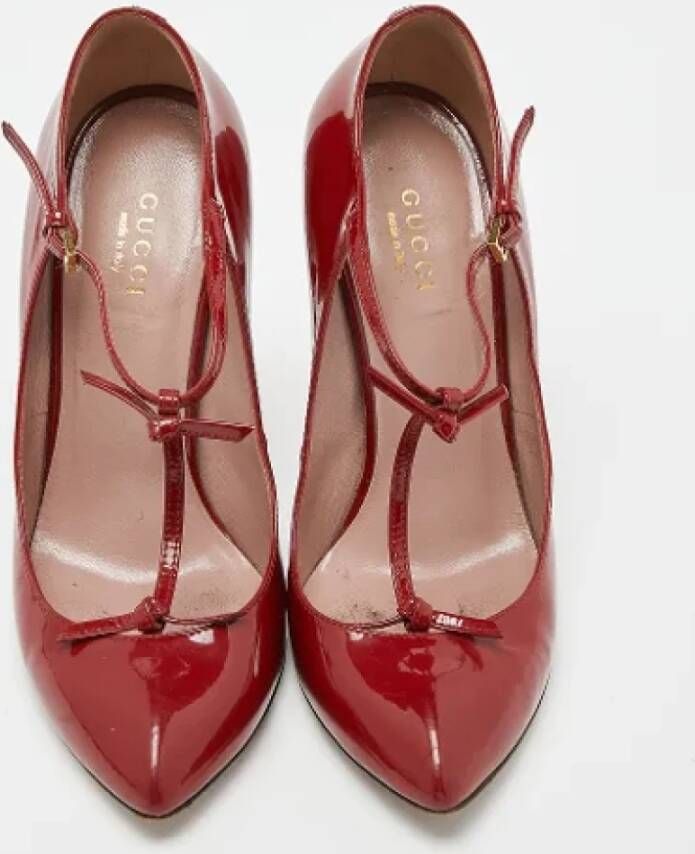 Gucci Vintage Pre-owned Leather heels Red Dames