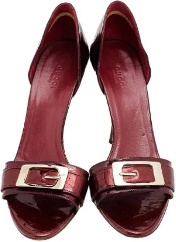 Gucci Vintage Pre-owned Leather heels Red Dames