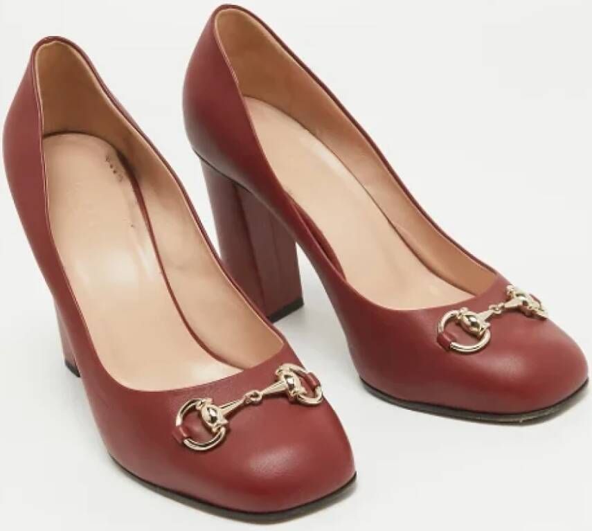 Gucci Vintage Pre-owned Leather heels Red Dames