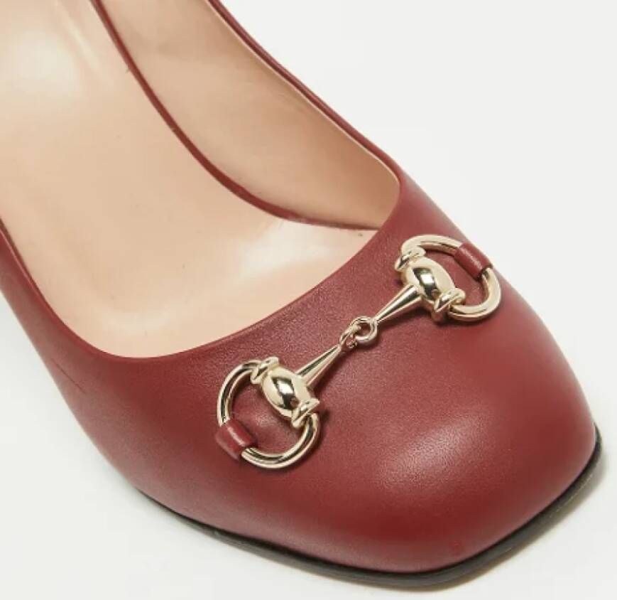 Gucci Vintage Pre-owned Leather heels Red Dames