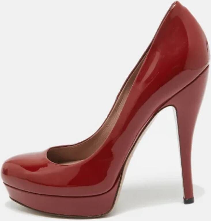 Gucci Vintage Pre-owned Leather heels Red Dames