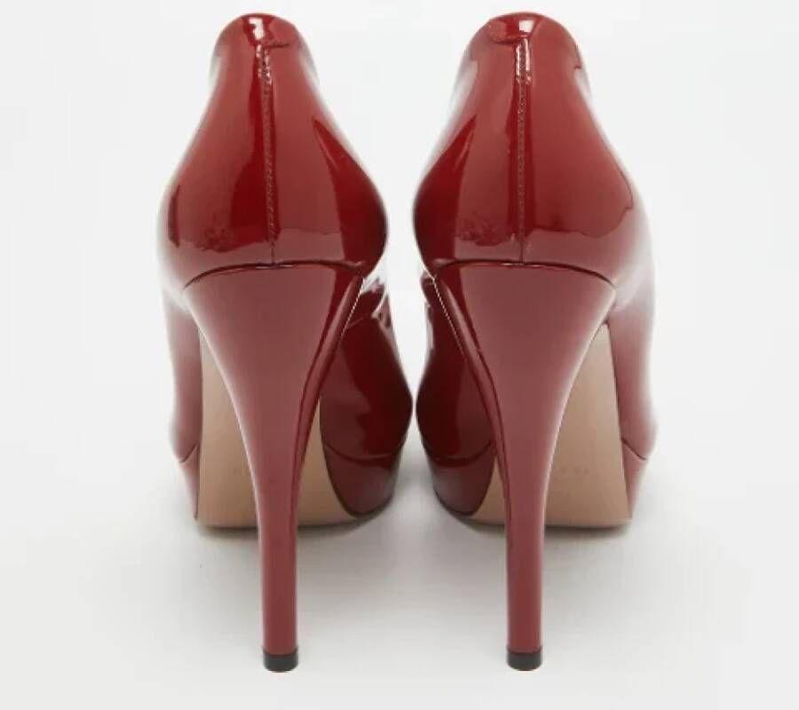 Gucci Vintage Pre-owned Leather heels Red Dames