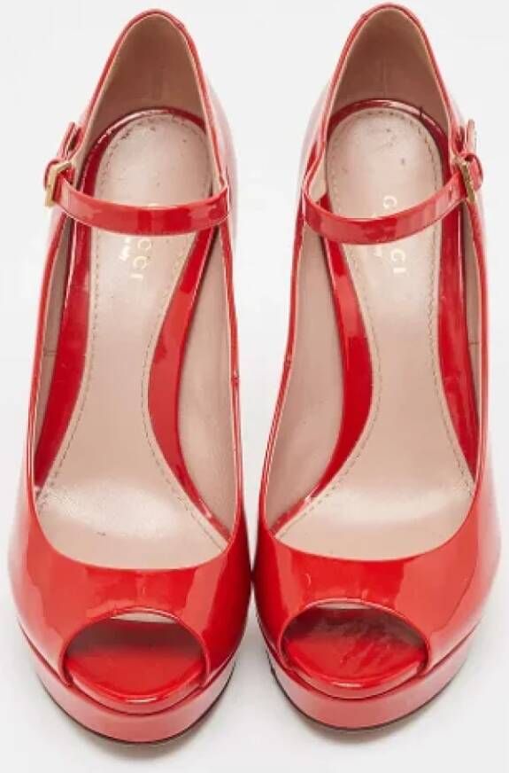 Gucci Vintage Pre-owned Leather heels Red Dames