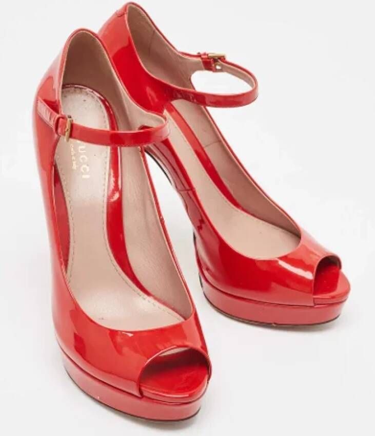 Gucci Vintage Pre-owned Leather heels Red Dames