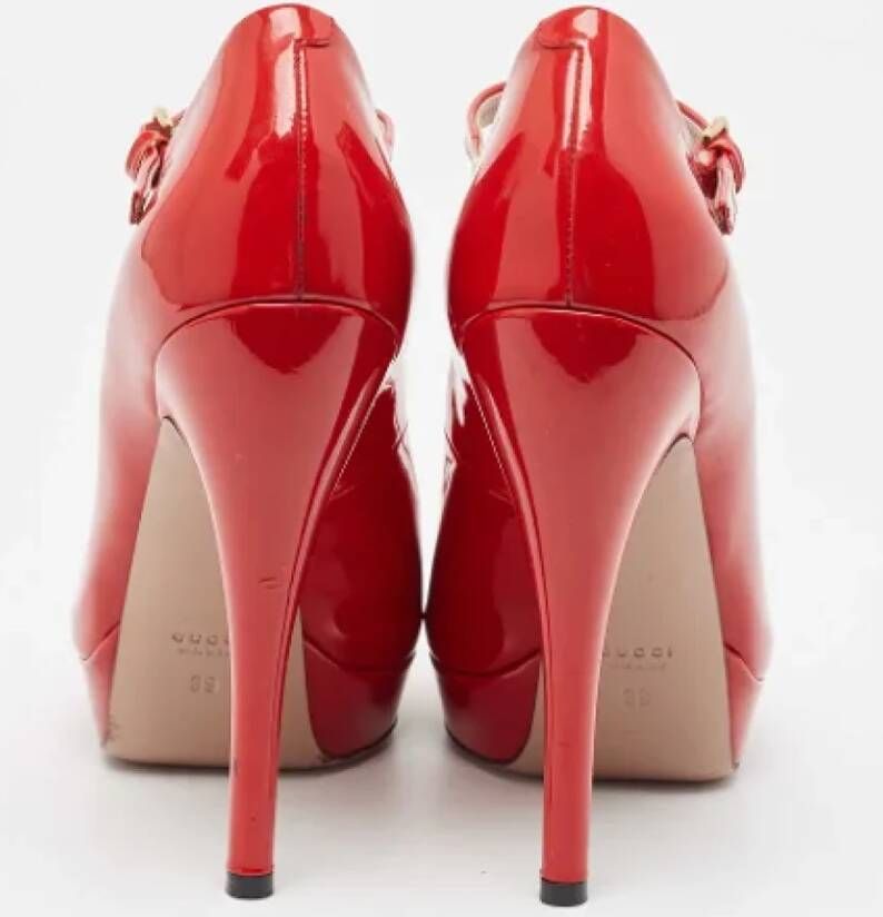 Gucci Vintage Pre-owned Leather heels Red Dames