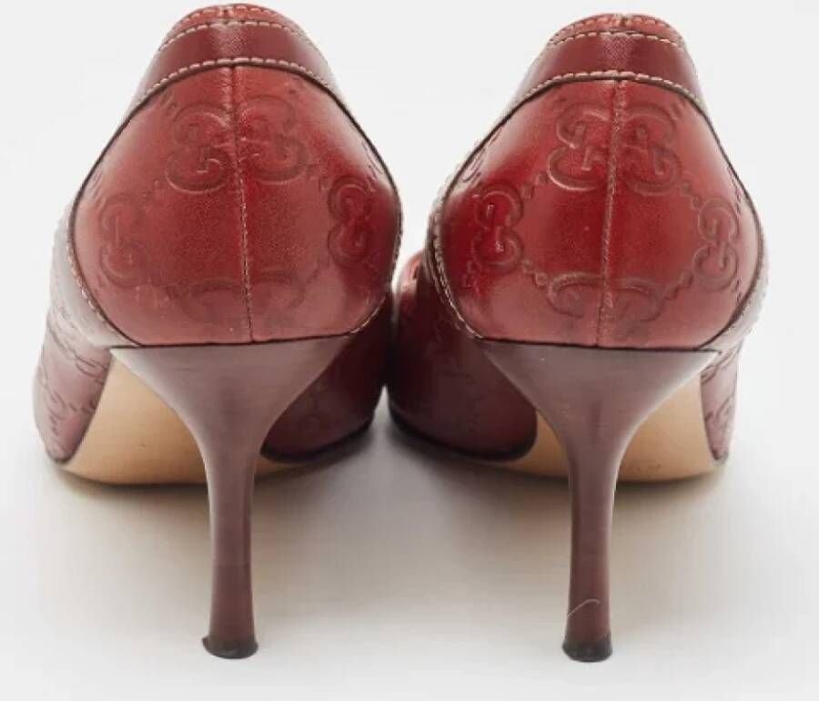 Gucci Vintage Pre-owned Leather heels Red Dames