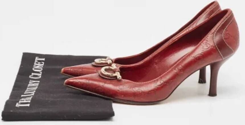 Gucci Vintage Pre-owned Leather heels Red Dames