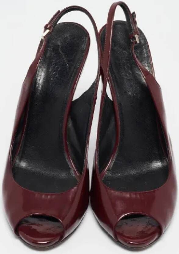 Gucci Vintage Pre-owned Leather heels Red Dames