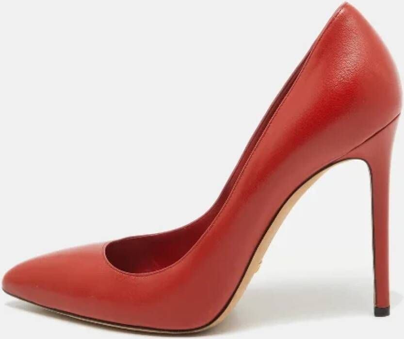 Gucci Vintage Pre-owned Leather heels Red Dames