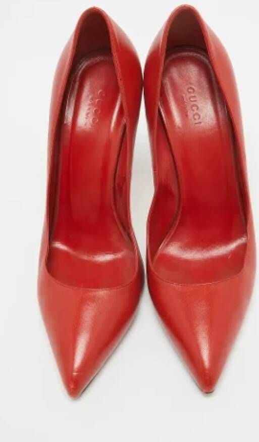 Gucci Vintage Pre-owned Leather heels Red Dames