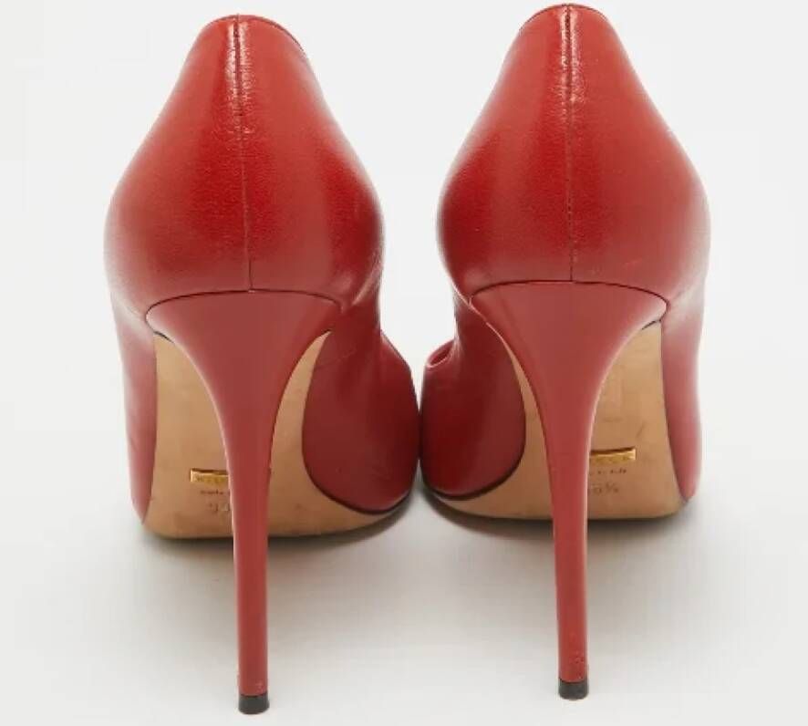 Gucci Vintage Pre-owned Leather heels Red Dames