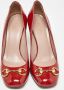 Gucci Vintage Pre-owned Leather heels Red Dames - Thumbnail 3