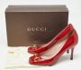 Gucci Vintage Pre-owned Leather heels Red Dames - Thumbnail 9