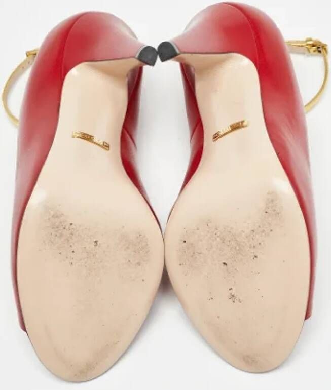 Gucci Vintage Pre-owned Leather heels Red Dames