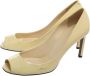 Gucci Vintage Pre-owned Leather heels Yellow Dames - Thumbnail 3