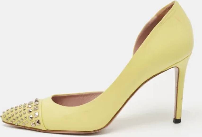 Gucci Vintage Pre-owned Leather heels Yellow Dames