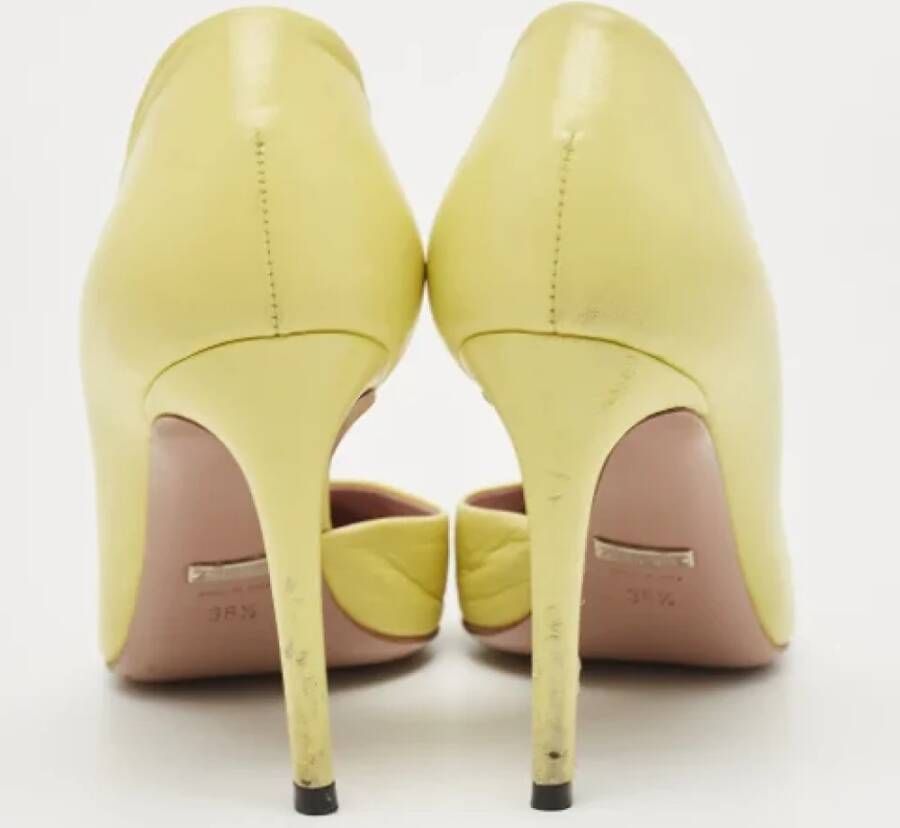 Gucci Vintage Pre-owned Leather heels Yellow Dames