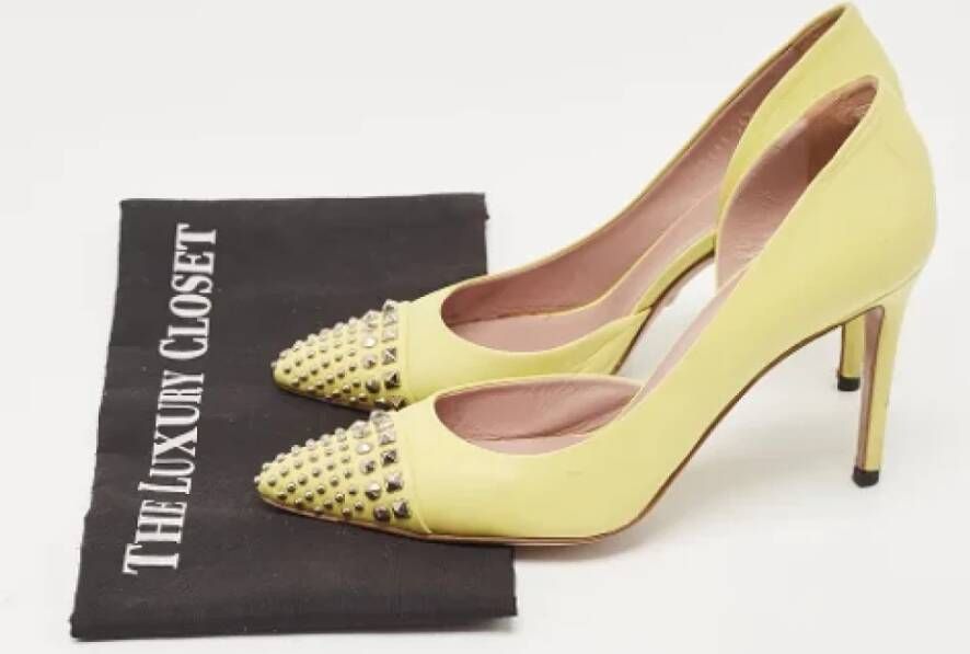 Gucci Vintage Pre-owned Leather heels Yellow Dames