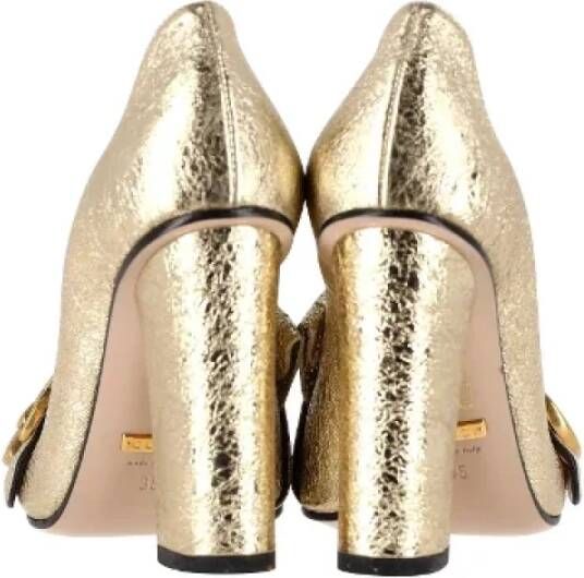 Gucci Vintage Pre-owned Leather heels Yellow Dames