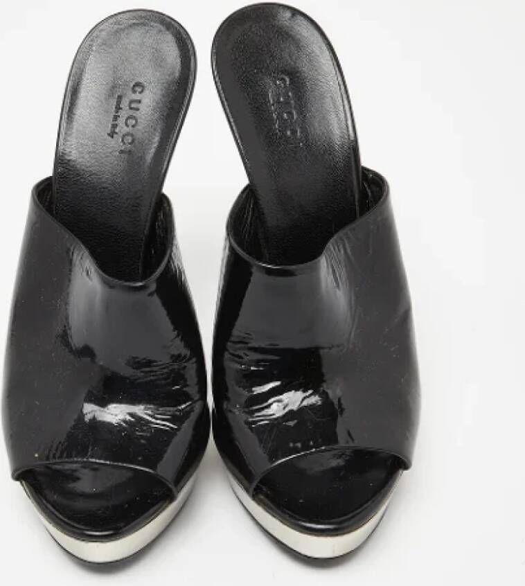 Gucci Vintage Pre-owned Leather mules Black Dames