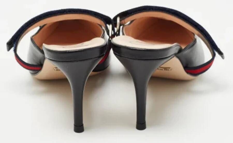 Gucci Vintage Pre-owned Leather mules Black Dames