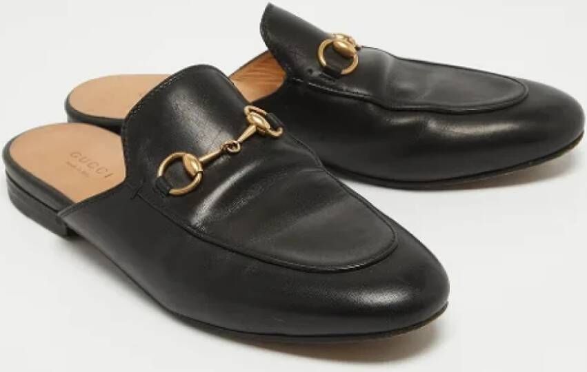 Gucci Vintage Pre-owned Leather mules Black Dames