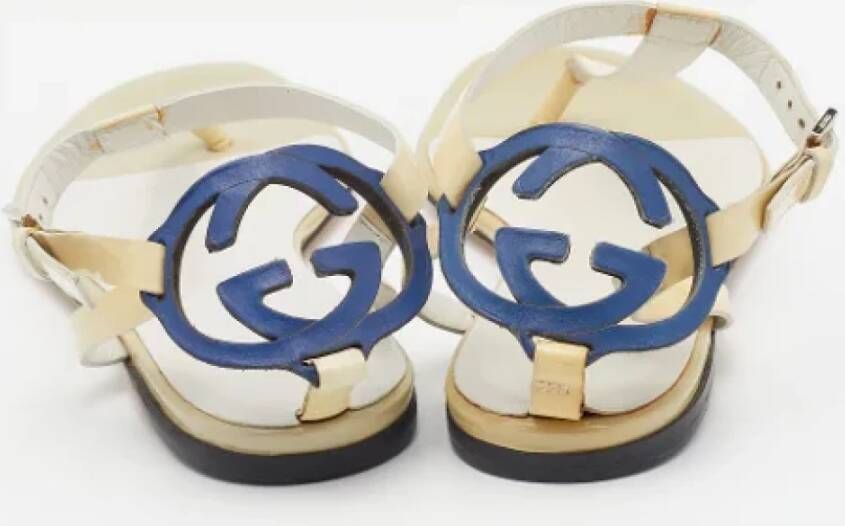 Gucci Vintage Pre-owned Leather sandals Beige Dames