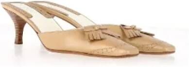 Gucci Vintage Pre-owned Leather sandals Beige Dames